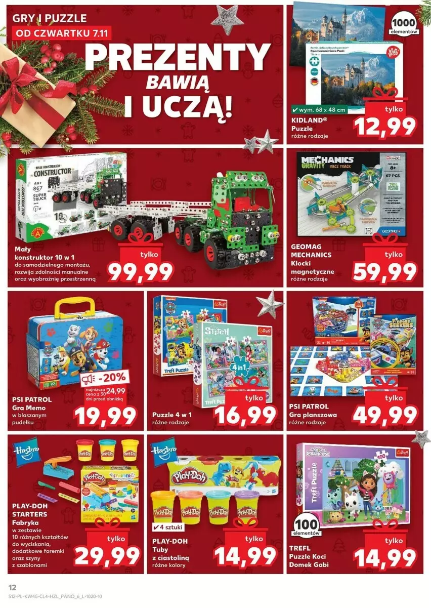 Gazetka promocyjna Kaufland - ważna 07.11 do 06.12.2024 - strona 4 - produkty: Gra, Gry, Koc, Play-Doh, Psi Patrol, Puzzle