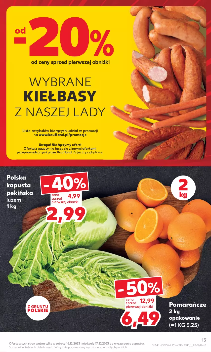 Gazetka promocyjna Kaufland - Gazetka tygodnia - ważna 14.12 do 19.12.2023 - strona 13 - produkty: Grunt, Pomarańcze, Waga