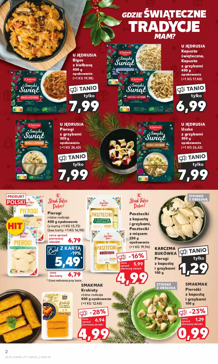 Gazetka promocyjna Kaufland - Gazetka tygodnia - ważna 14.12 do 19.12.2023 - strona 2 - produkty: Bigos, Kapustą, Krokiety, Pierogi