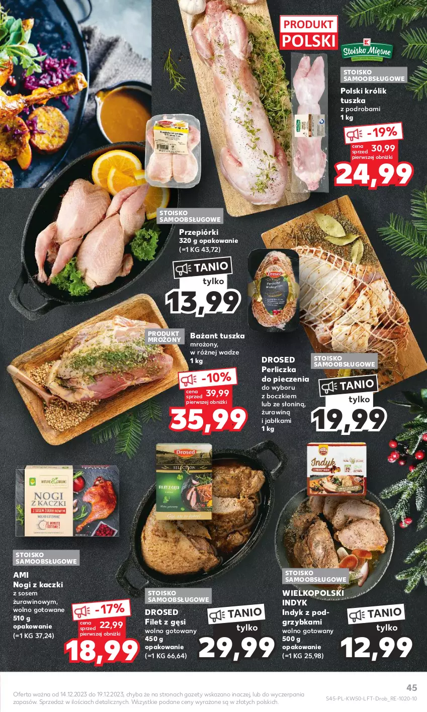 Gazetka promocyjna Kaufland - Gazetka tygodnia - ważna 14.12 do 19.12.2023 - strona 45 - produkty: Jabłka, Królik, Perliczka, Piec, Sos, Tusz, Wino