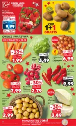Gazetka promocyjna Kaufland - Gazetka tygodnia - Gazetka - ważna od 19.12 do 19.12.2023 - strona 38 - produkty: Cebula, Warzywa, Gra, Sałata lodowa, Papryka, Truskawki, Kiwi, Ziemniaki, Sałat, Szpic, Owoce, Grunt, Olej, Pomidory, Rzodkiewka