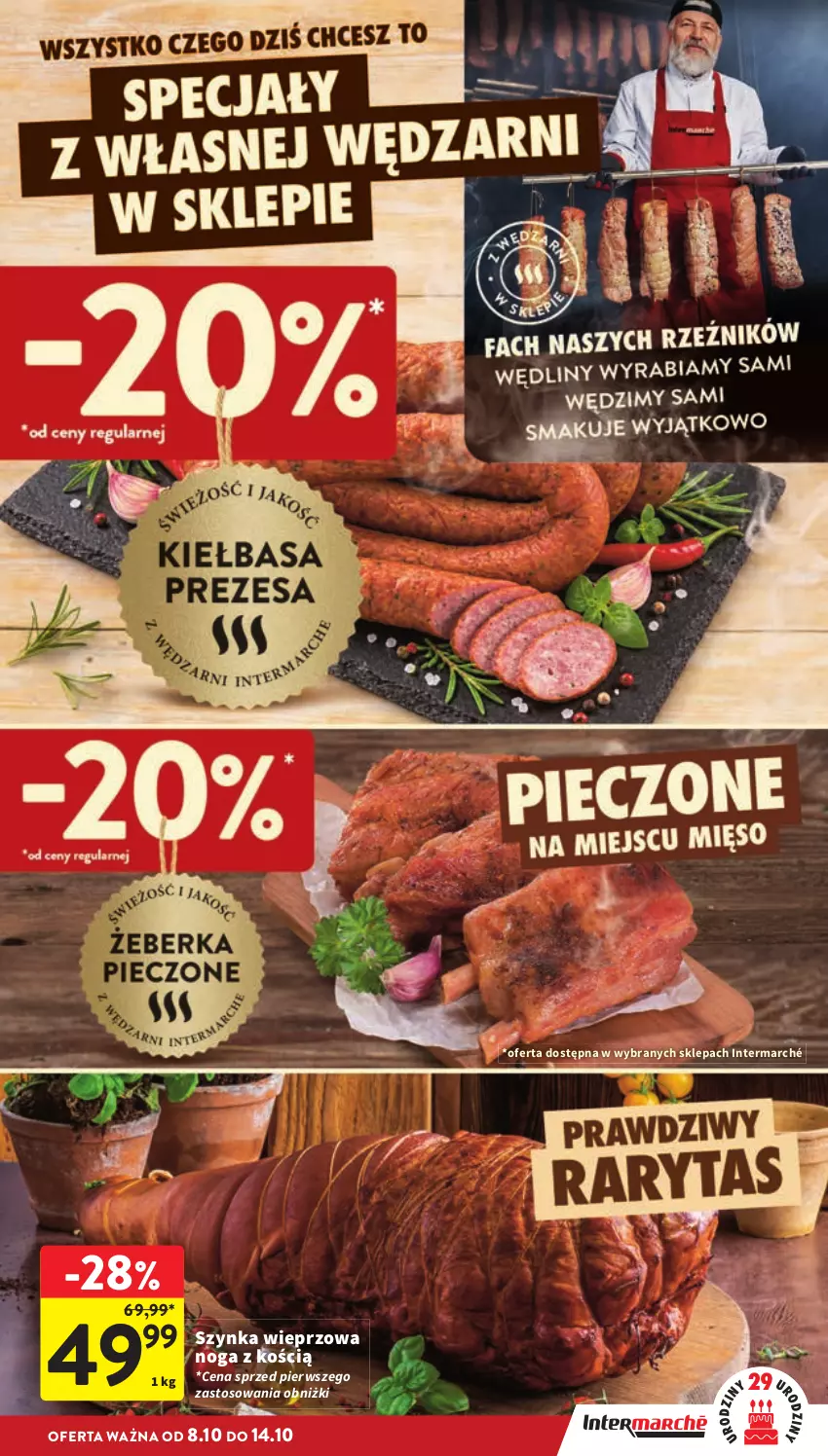 Gazetka promocyjna Intermarche - Gazetka promocyjna - ważna 08.10 do 14.10.2026 - strona 15 - produkty: Szynka, Szynka wieprzowa