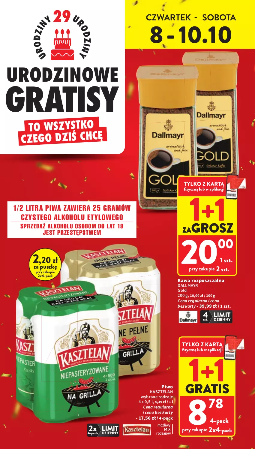 Gazetka promocyjna Intermarche - Gazetka promocyjna - ważna 08.10 do 14.10.2026 - strona 4 - produkty: Dallmayr, Gra, Kasztelan, Kawa, Kawa rozpuszczalna, Piwa, Piwo