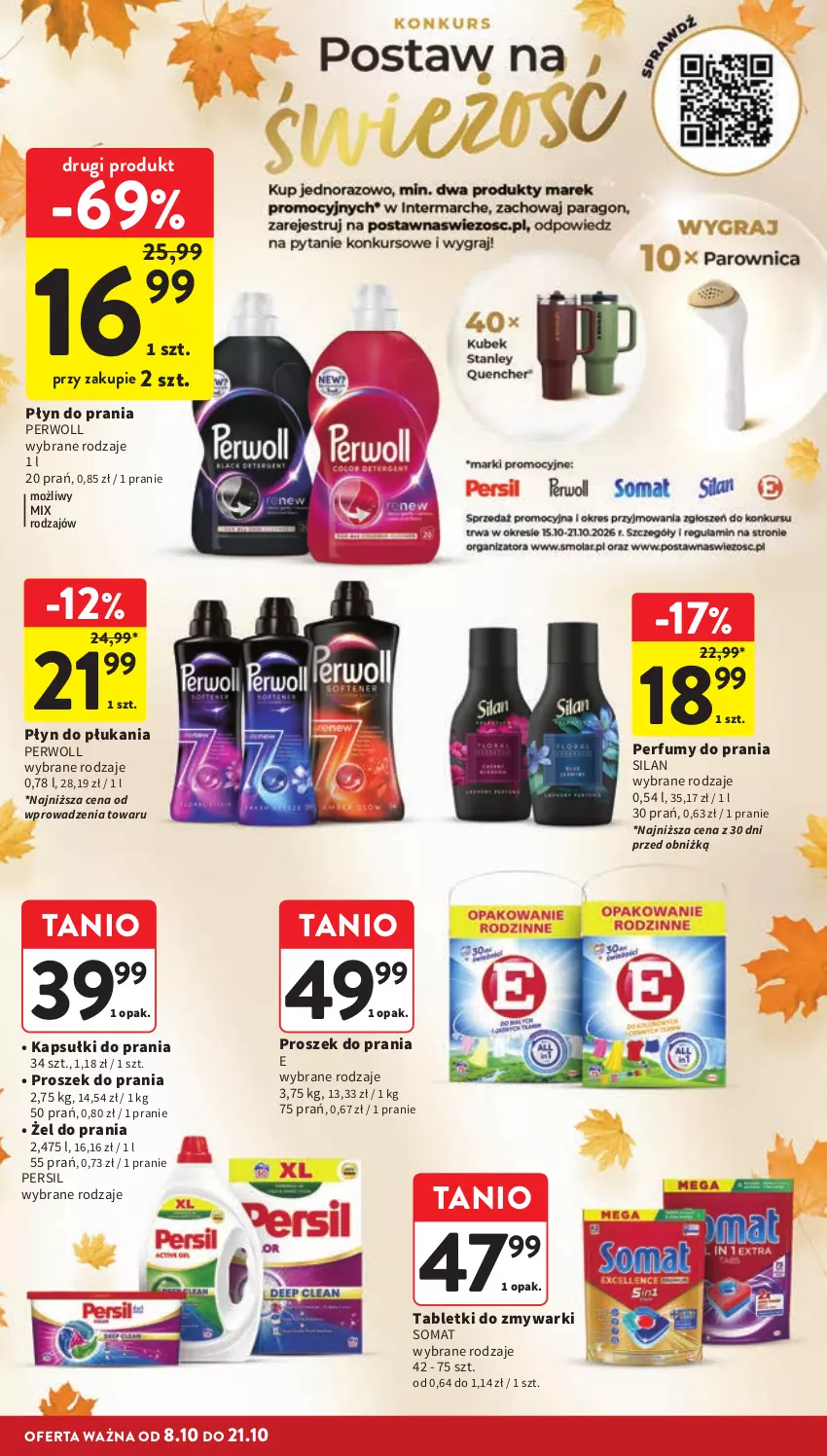 Gazetka promocyjna Intermarche - Gazetka promocyjna - ważna 08.10 do 14.10.2026 - strona 40 - produkty: Kapsułki do prania, Perfum, Persil, Perwoll, Płyn do płukania, Płyn do prania, Proszek do prania, Silan, Somat, Tablet, Tabletki do zmywarki, Zmywarki