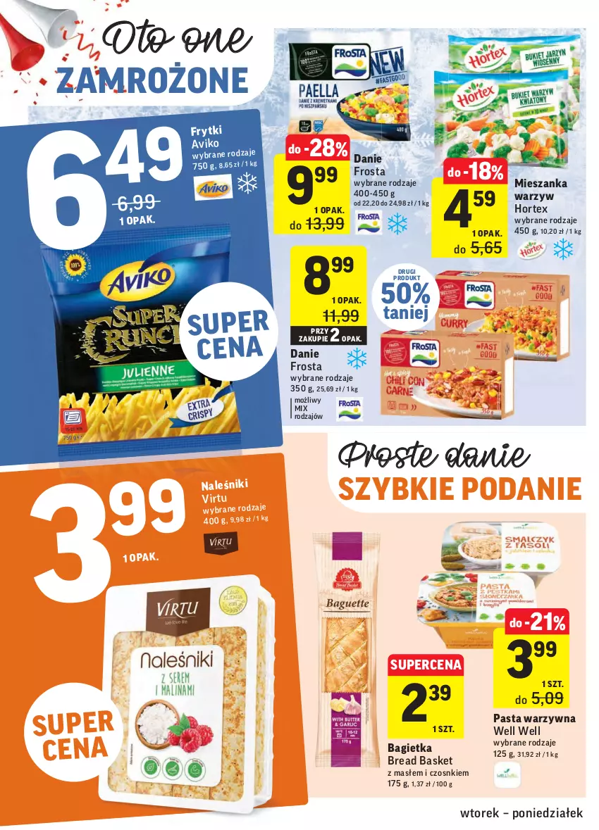 Gazetka promocyjna Intermarche - Gazetka promocyjna - ważna 29.06 do 05.07.2021 - strona 18 - produkty: Bagietka, Frosta, Hortex, Mieszanka warzyw, Naleśniki, Pasta warzywna