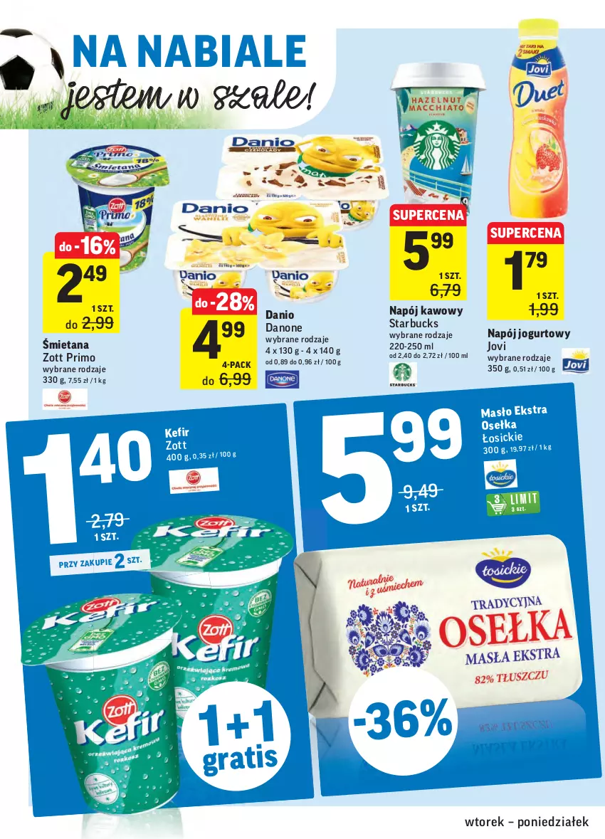 Gazetka promocyjna Intermarche - Gazetka promocyjna - ważna 29.06 do 05.07.2021 - strona 20 - produkty: Danio, Danone, Jogurt, Kefir, Napój, Napój jogurtowy, Szal, Zott, Zott Primo