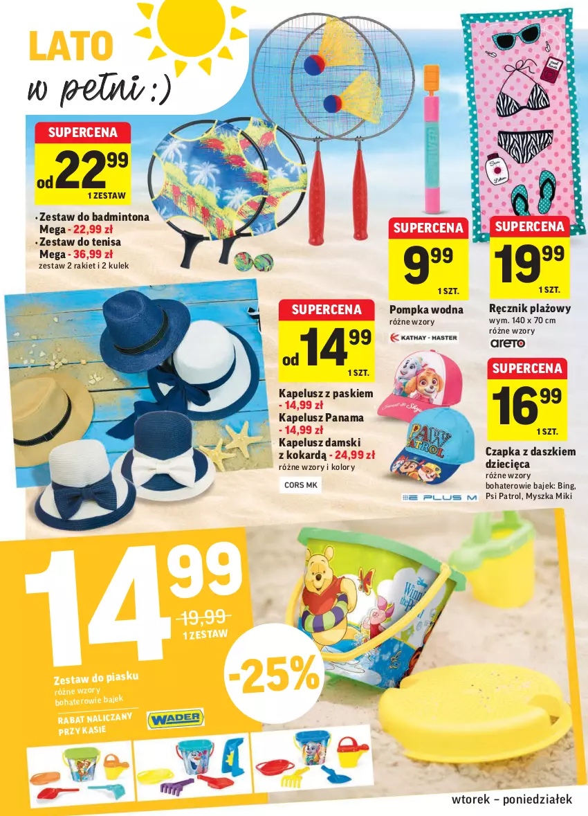 Gazetka promocyjna Intermarche - Gazetka promocyjna - ważna 29.06 do 05.07.2021 - strona 36 - produkty: Czapka, Dzieci, Mysz, Pompka, Psi Patrol, Ręcznik