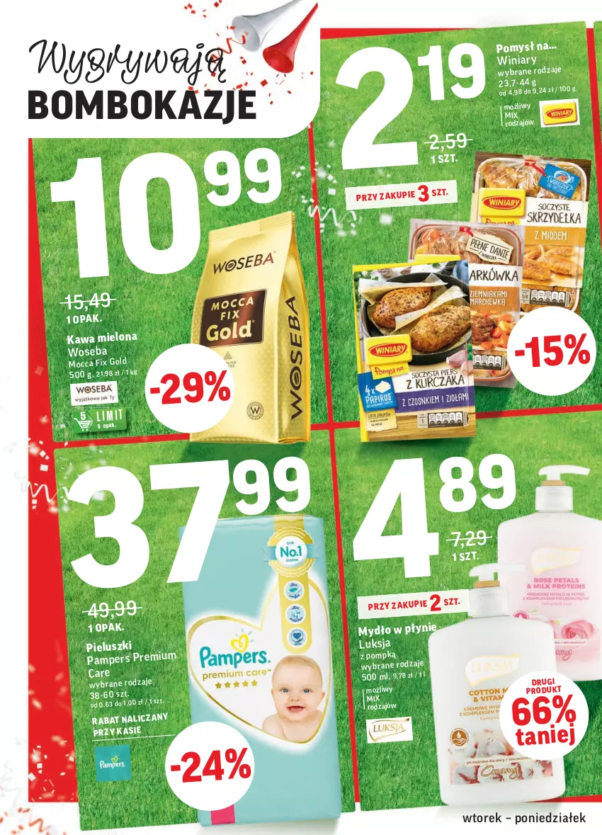 Gazetka promocyjna Intermarche - Gazetka promocyjna - ważna 29.06 do 05.07.2021 - strona 4 - produkty: Gry, Kawa, Kawa mielona, Luksja, Mydło, Pampers, Winiary, Woseba