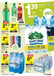 Gazetka promocyjna Intermarche - Gazetka promocyjna - Gazetka - ważna od 05.07 do 05.07.2021 - strona 27 - produkty: Gra, Coca-Cola, LANA, Napój gazowany, Fanta, Woda mineralna, Staropolanka, Woda, Sprite, Napój, Cisowianka, Fa