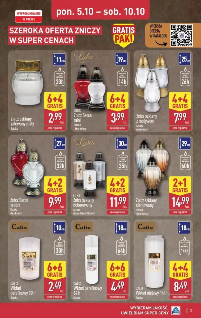 Gazetka promocyjna Aldi - Przygotuj się na kolejny tydzień! - ważna 07.10 do 10.10.2026 - strona 3 - produkty: Fa, Gra, Ser, Znicz