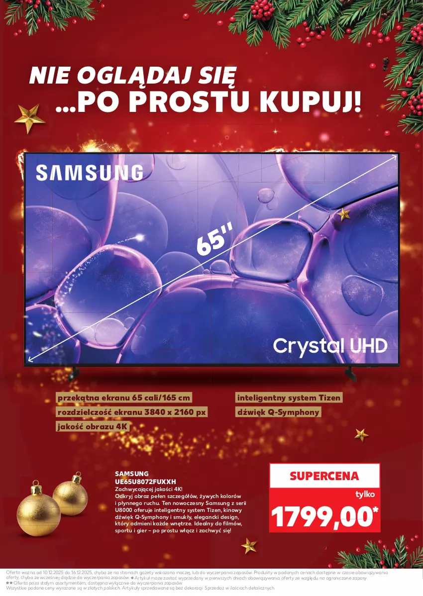 Gazetka promocyjna Kaufland - Kaufland - ważna 10.12 do 16.12.2025 - strona 2 - produkty: Gra, Intel, Obraz, Por, Samsung, Ser, Sport