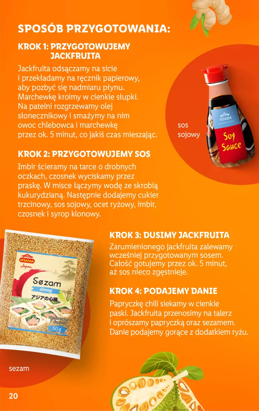 Gazetka promocyjna Lidl - KATALOG VITASIA - ważna 07.08 do 12.08.2023 - strona 20 - produkty: Cukier, Cukier trzcinowy, Czosnek, Imbir, Ocet, Ocet ryżowy, Olej, Olej słonecznikowy, Papier, Ręcznik, Rum, Ryż, Sezam, Sos, Sos sojowy, Syrop, Talerz