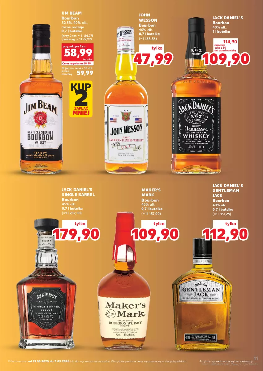 Gazetka promocyjna Kaufland - Barek Kauflandu - ważna 21.08 do 03.09.2025 - strona 11 - produkty: Bourbon, Jim Beam