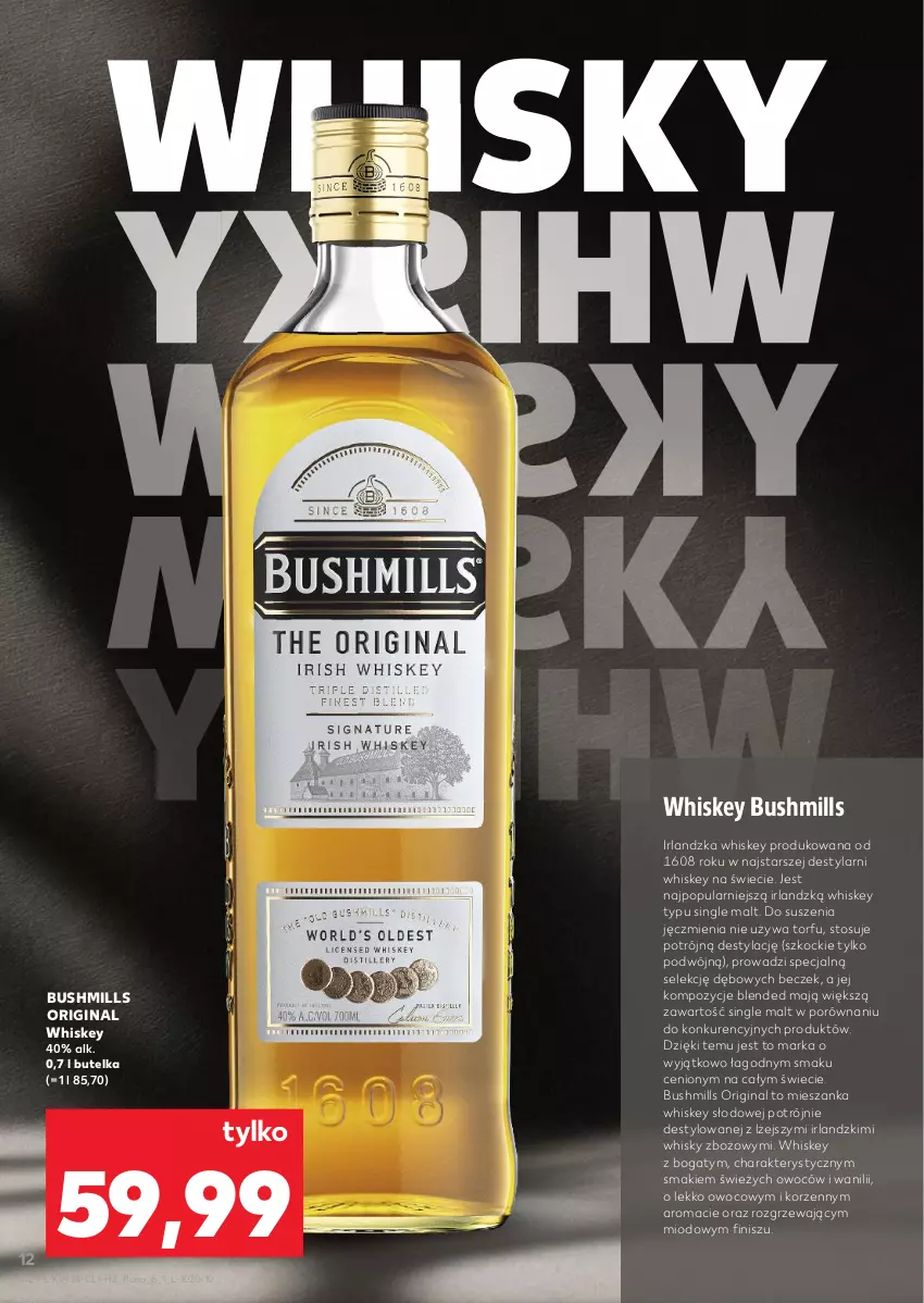 Gazetka promocyjna Kaufland - Barek Kauflandu - ważna 21.08 do 03.09.2025 - strona 12 - produkty: Bushmills, Gin, Koc, Por, Whiskey, Whisky