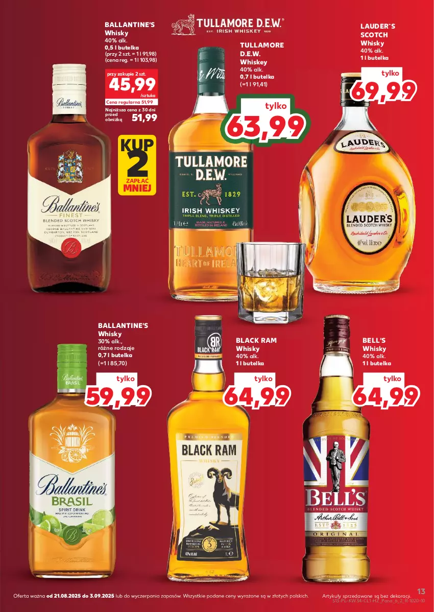 Gazetka promocyjna Kaufland - Barek Kauflandu - ważna 21.08 do 03.09.2025 - strona 13 - produkty: Bell, Lack, Whiskey, Whisky
