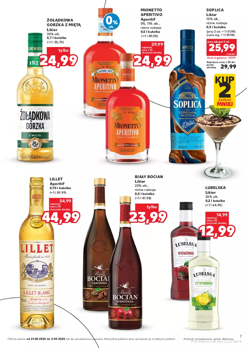 Gazetka promocyjna Kaufland - Barek Kauflandu - ważna 21.08 do 03.09.2025 - strona 7 - produkty: Biały Bocian, Likier, Mionetto, Soplica