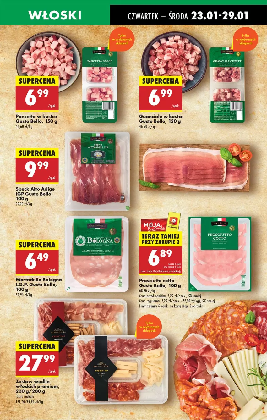 Gazetka promocyjna Biedronka - Od Czwartku - ważna 23.01 do 29.01.2025 - strona 37 - produkty: Bell, Dell, Mortadella, Prosciutto, Tera