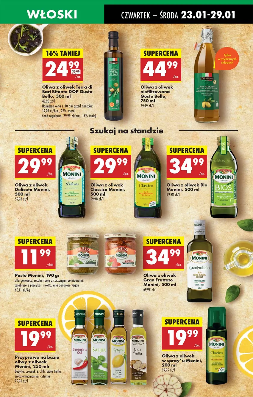 Gazetka promocyjna Biedronka - Od Czwartku - ważna 23.01 do 29.01.2025 - strona 41 - produkty: Bazyl, Bazylia, Bell, Czosnek, Gin, Gra, LG, Monini, Oliwa, Oliwa z oliwek, Pesto