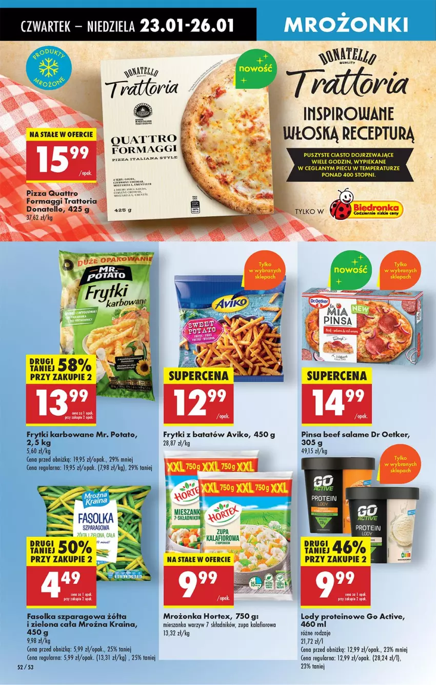 Gazetka promocyjna Biedronka - Od Czwartku - ważna 23.01 do 29.01.2025 - strona 58 - produkty: Fa, Frytki, Frytki z batatów, Hortex, Kalafior, Koc, Maggi, Mieszanka warzyw, Piec, Pizza, Ser, Top, Zupa, Zupa kalafiorowa