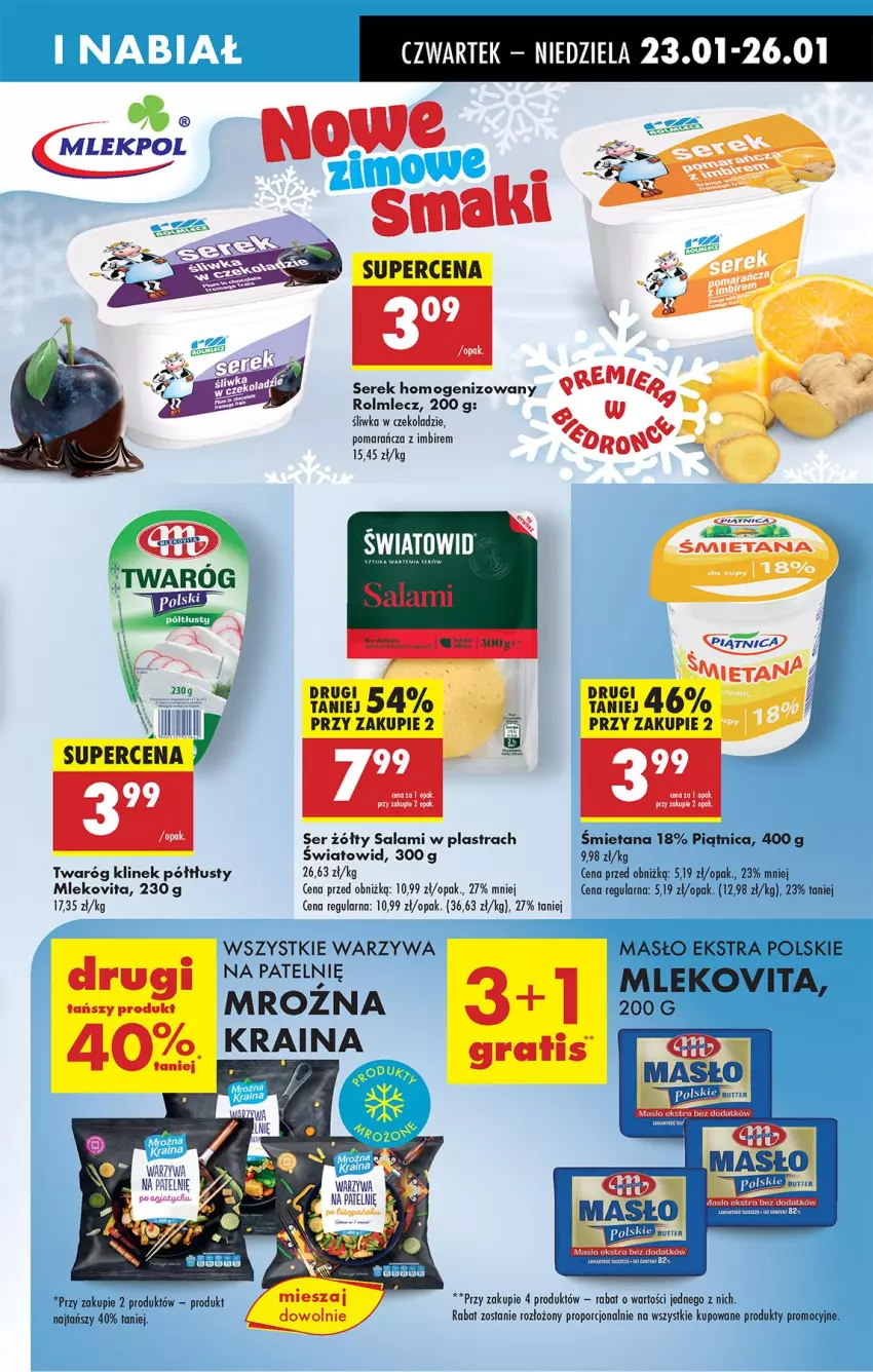 Gazetka promocyjna Biedronka - Od Czwartku - ważna 23.01 do 29.01.2025 - strona 59 - produkty: Gra, Imbir, Masło, Mleko, Mlekovita, Piątnica, Piec, Por, Salami, Ser, Twaróg, Warzywa