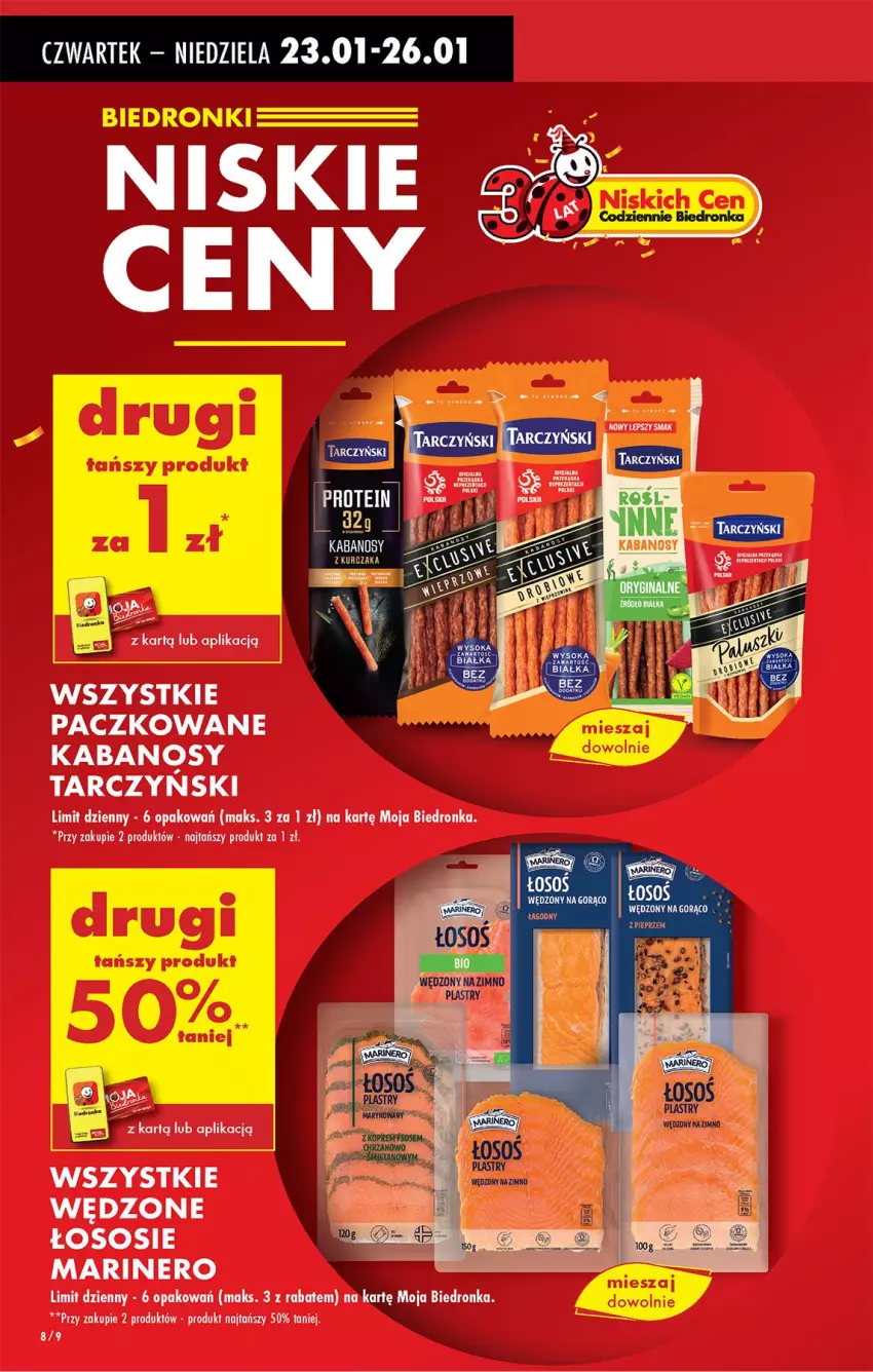 Gazetka promocyjna Biedronka - Od Czwartku - ważna 23.01 do 29.01.2025 - strona 8 - produkty: Kabanos, Sos, Tarczyński