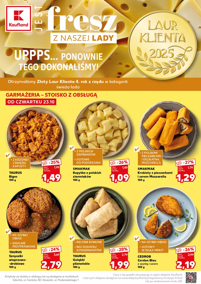 Gazetka promocyjna Kaufland - Mocny Start - ważna 27.10 do 28.10.2025 - strona 12 - produkty: Cordon Bleu, Kopytka, Krokiety, Laur, Mozzarella, Piec, Pieczarka, Ser