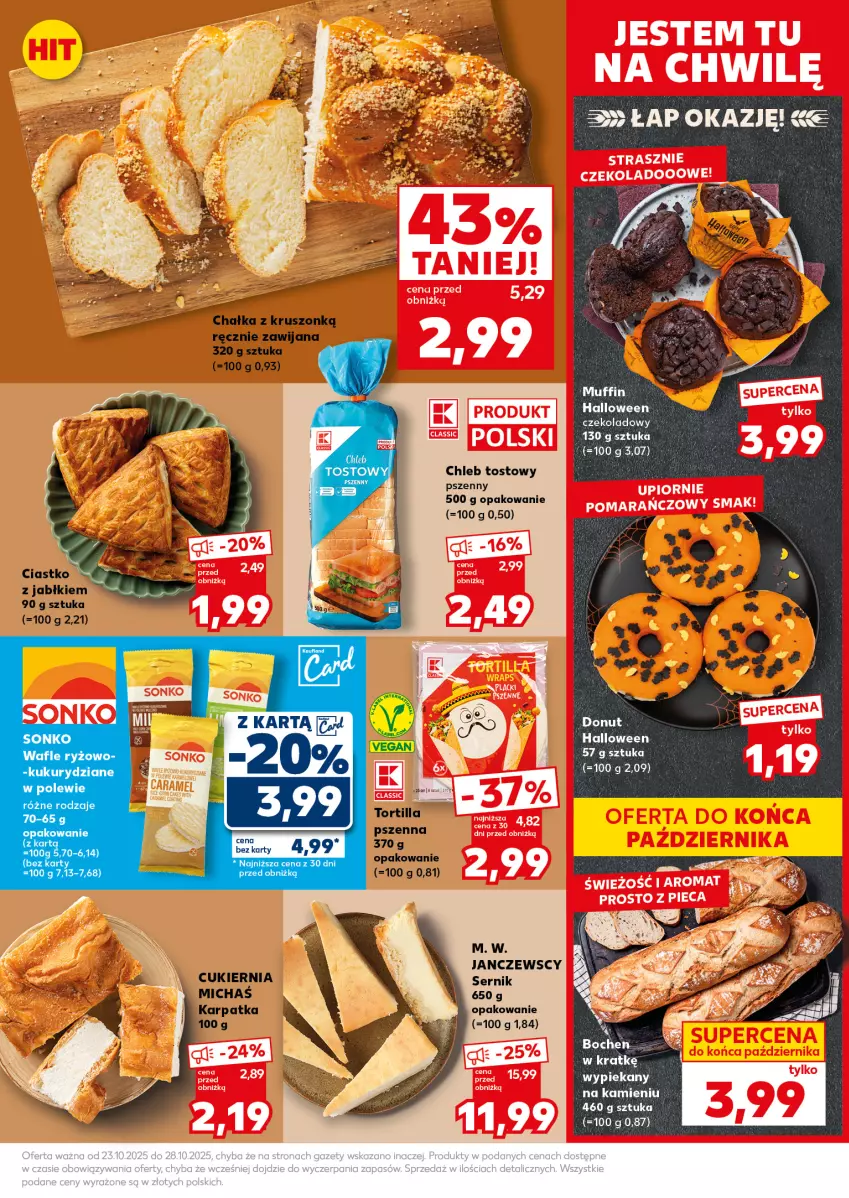 Gazetka promocyjna Kaufland - Mocny Start - ważna 27.10 do 28.10.2025 - strona 15 - produkty: Chleb, Chleb tostowy, Cukier, HP, Karp, Ryż, Ser, Tortilla, Wafle