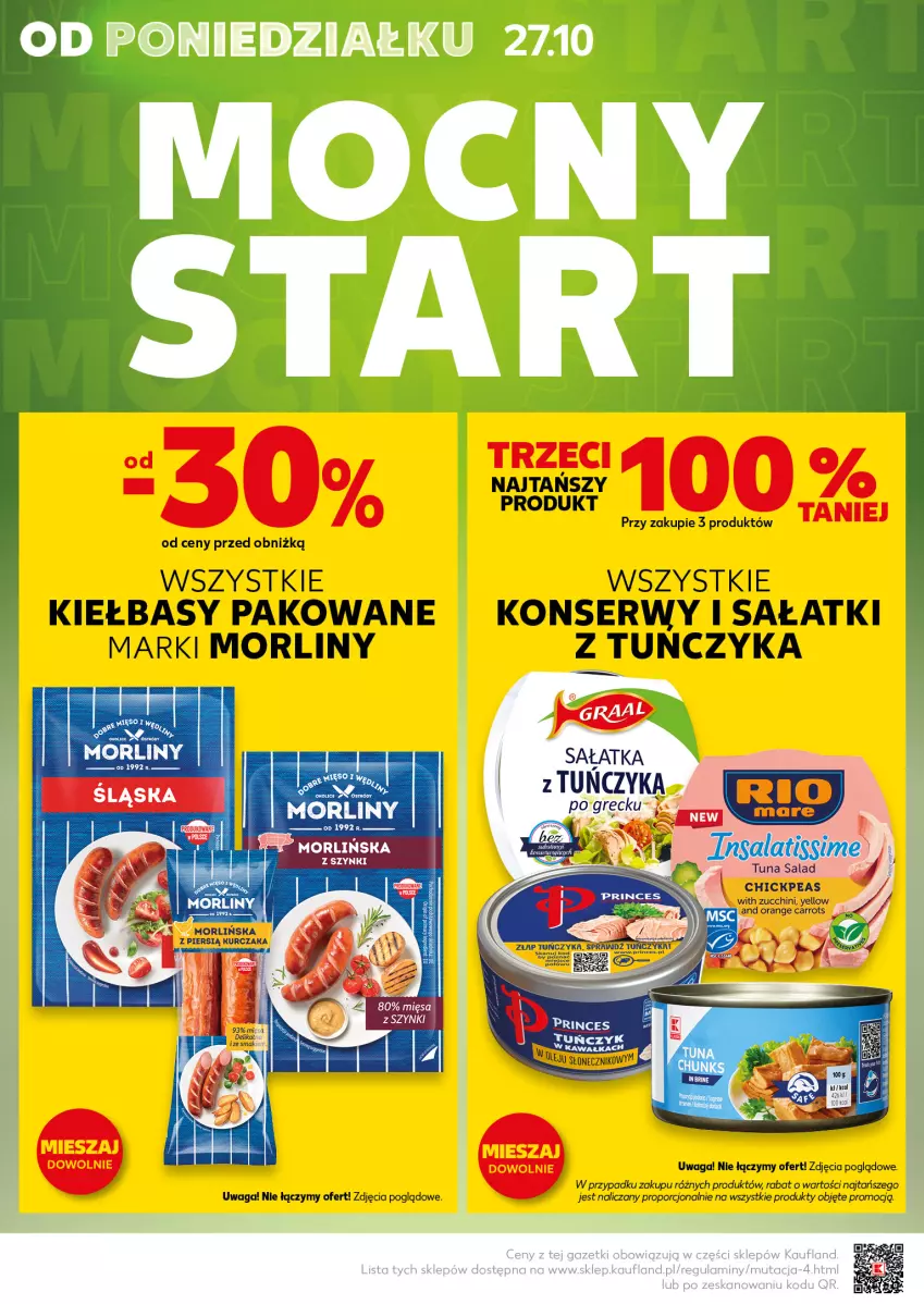 Gazetka promocyjna Kaufland - Mocny Start - ważna 27.10 do 28.10.2025 - strona 4 - produkty: Morliny, Por, Sałat, Sałatka, Ser, Tuńczyk, Waga