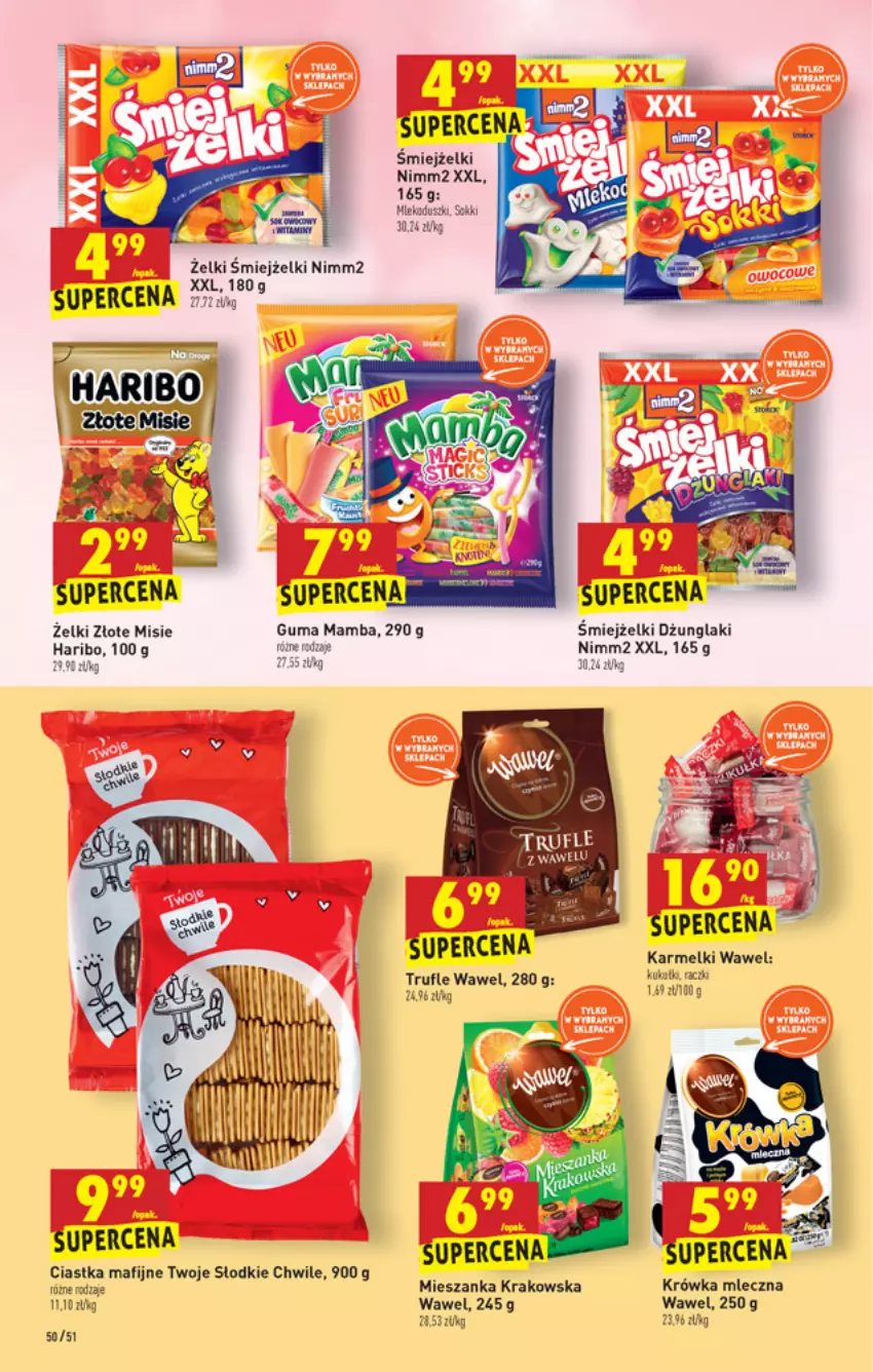 Gazetka promocyjna Biedronka - W tym tygodniu - ważna 03.03 do 09.03.2022 - strona 50 - produkty: Ciastka, Haribo, Mamba, Nimm2, Wawel