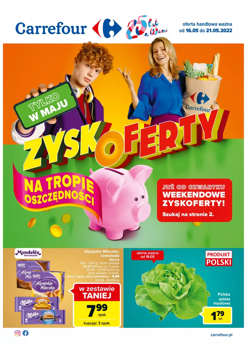 Gazetka promocyjna Carrefour - Gazetka Carrefour ZyskOferty - ważna 16.05 do 21.05.2022 - strona 1