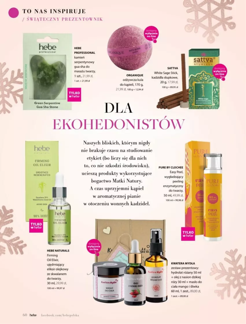 Gazetka promocyjna Hebe - ważna 01.11 do 31.12.2024 - strona 122 - produkty: Fa, Hydrolat, Mango, Masło, O nas, Olej, Peeling, Róża, Ser, Tera, Zestaw prezentowy