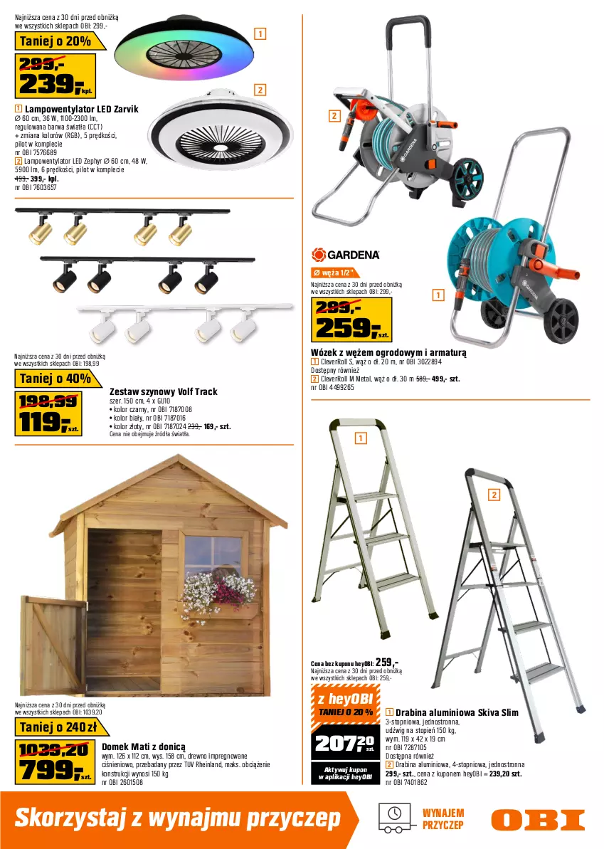 Gazetka promocyjna Obi - Gazetka OBI - ważna 02.06 do 16.06.2026 - strona 7 - produkty: Akumulator, Drabina, Dźwig, Kamera, Kosiarka, Kosz, Nawóz, Robot, Tarcza tnąca, Top, Traktor, Warka, Wózek