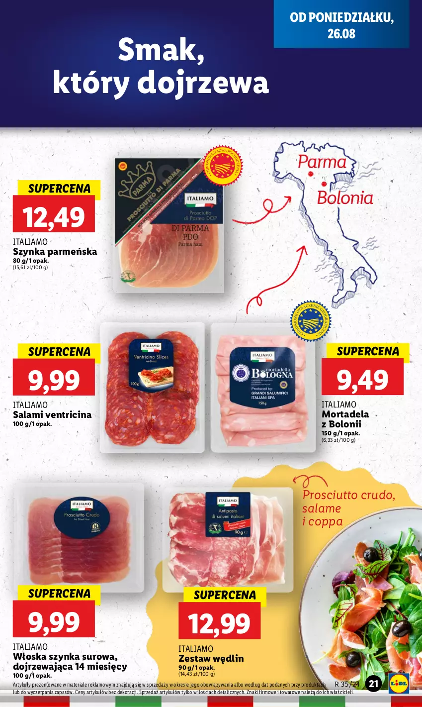 Gazetka promocyjna Lidl - GAZETKA - ważna 26.08 do 28.08.2024 - strona 23 - produkty: Prosciutto, Salami, Szynka