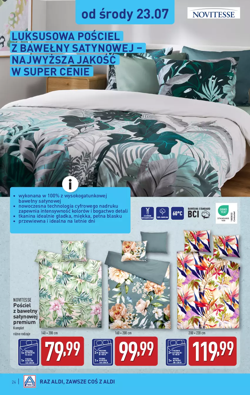 Gazetka promocyjna Aldi - Pełna oferta - ważna 21.07 do 26.07.2025 - strona 24 - produkty: Pościel, Poszewka, Sok, Wełna