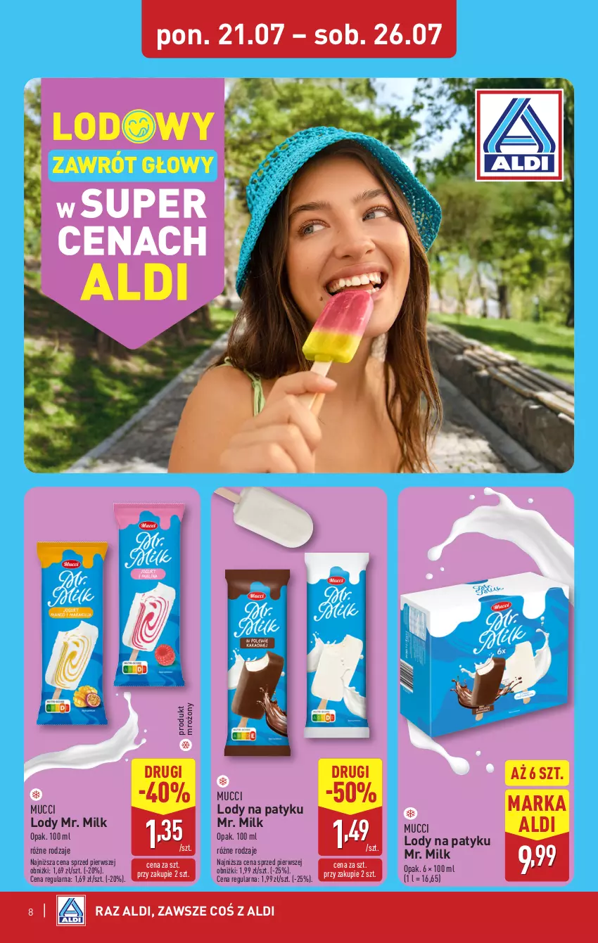 Gazetka promocyjna Aldi - Pełna oferta - ważna 21.07 do 26.07.2025 - strona 8 - produkty: Lody