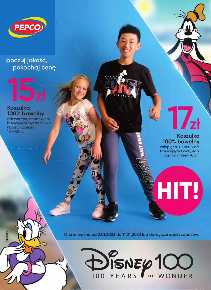 Gazetka promocyjna Pepco - Disney - ważna 02.01 do 11.01.2023 - strona 1 - produkty: Disney, Koc, Kosz, Koszulka, Minnie, Mysz