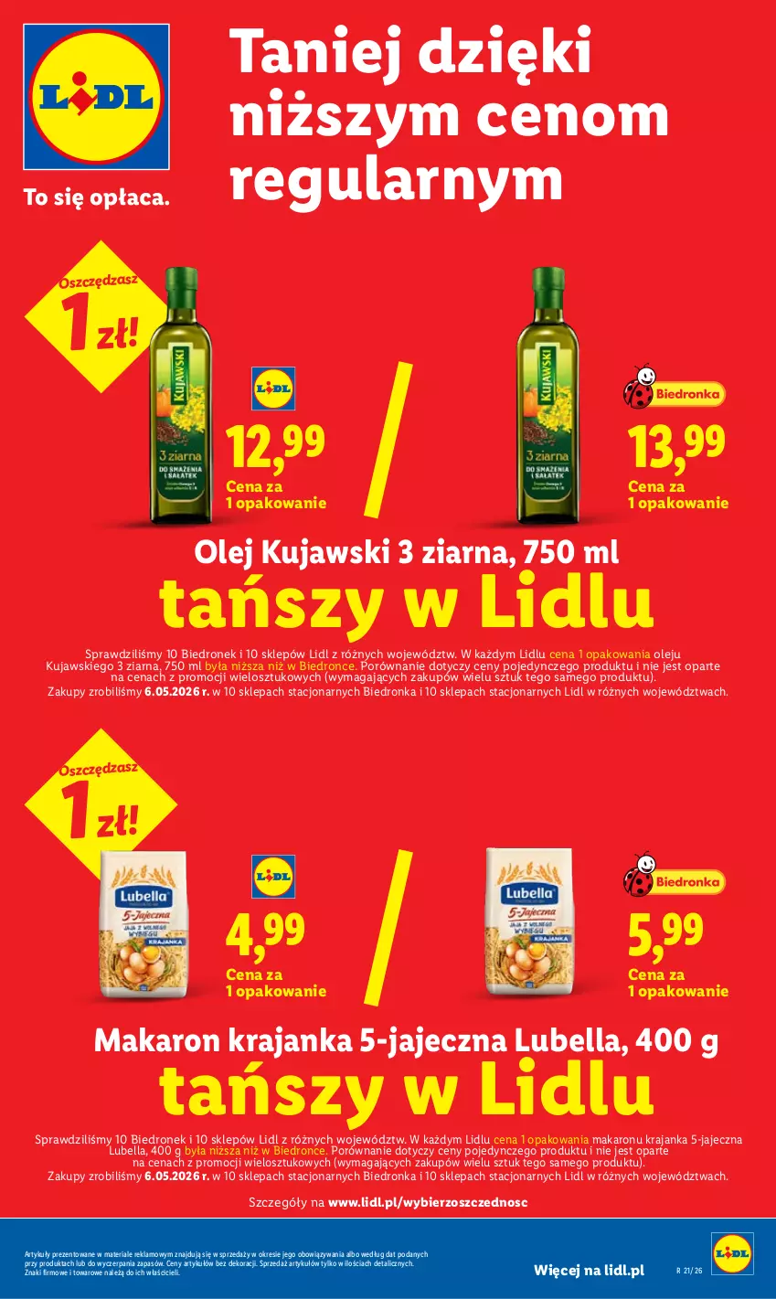 Gazetka promocyjna Lidl - Gazetka ważna od 28.05 do 30.05 - ważna 28.05 do 30.05.2026 - strona 25 - produkty: Bell, Bella, Kujawski, Lubella, Makaron, Olej, Por