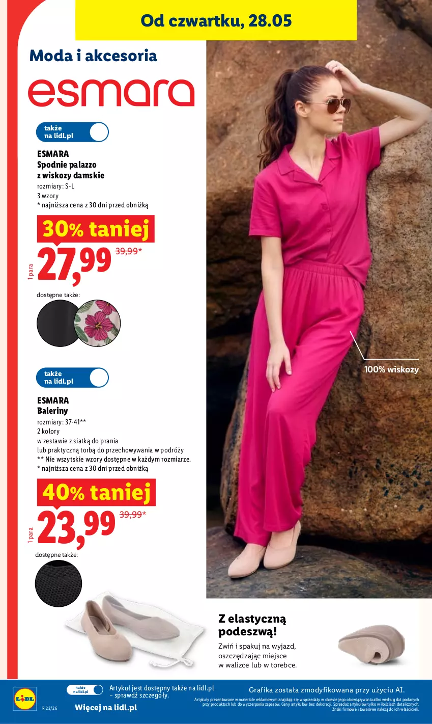 Gazetka promocyjna Lidl - Gazetka ważna od 28.05 do 30.05 - ważna 28.05 do 30.05.2026 - strona 32 - produkty: Baleriny, Gra, Grafika, Moda, Spodnie