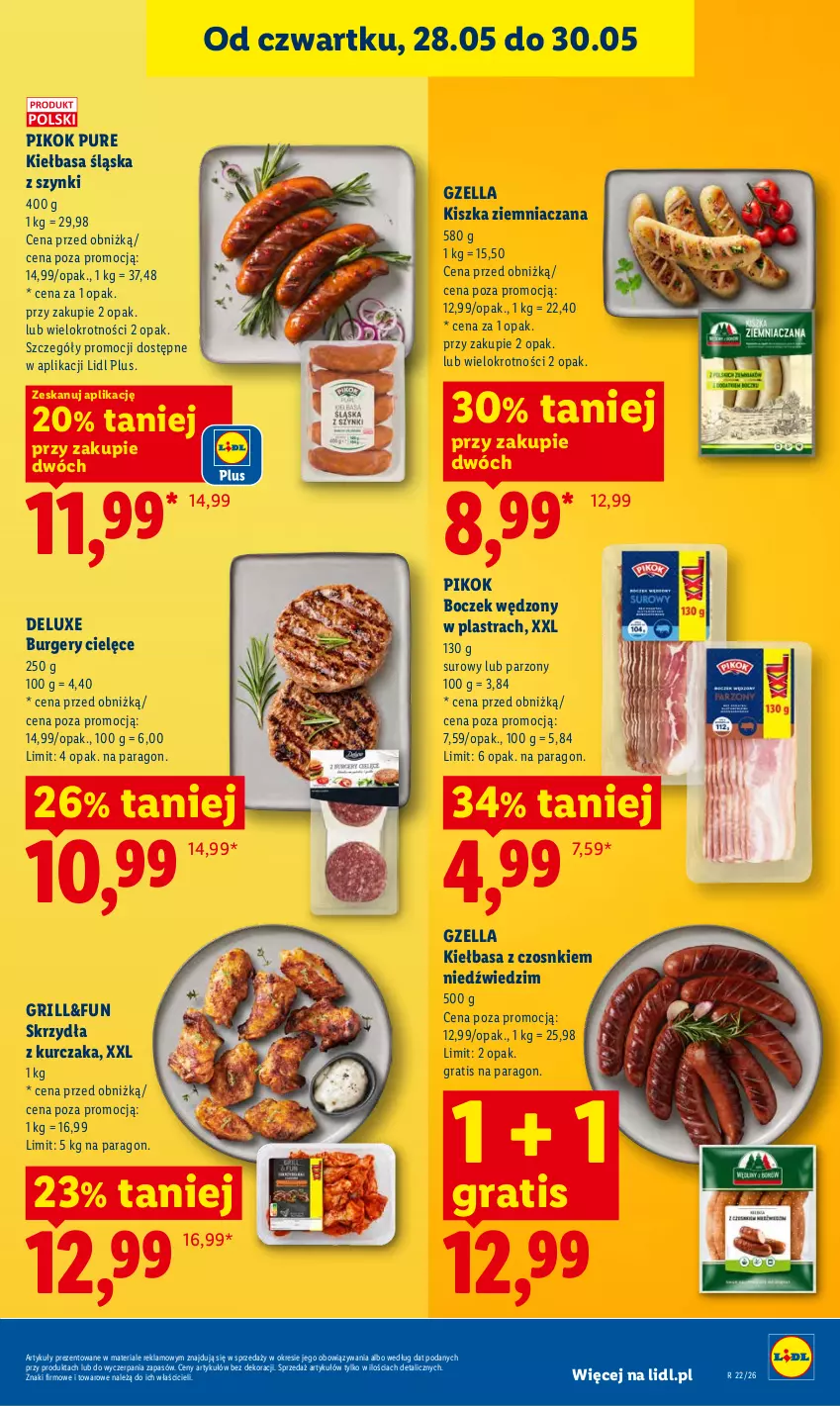 Gazetka promocyjna Lidl - Gazetka ważna od 28.05 do 30.05 - ważna 28.05 do 30.05.2026 - strona 51 - produkty: Boczek, Burger, Gra, Grill, Kiełbasa, Kiełbasa śląska, Kurczak, PIKOK, Pur