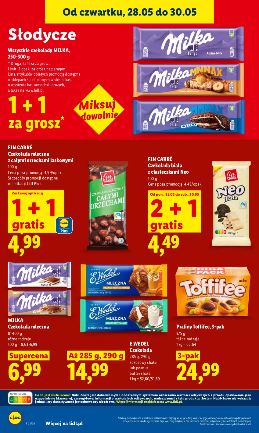 Gazetka promocyjna Lidl - Gazetka ważna od 28.05 do 30.05 - ważna 28.05 do 30.05.2026 - strona 60 - produkty: Czekolada, Czekolada mleczna, Gra, Kokos, Milka, Praliny, Toffifee