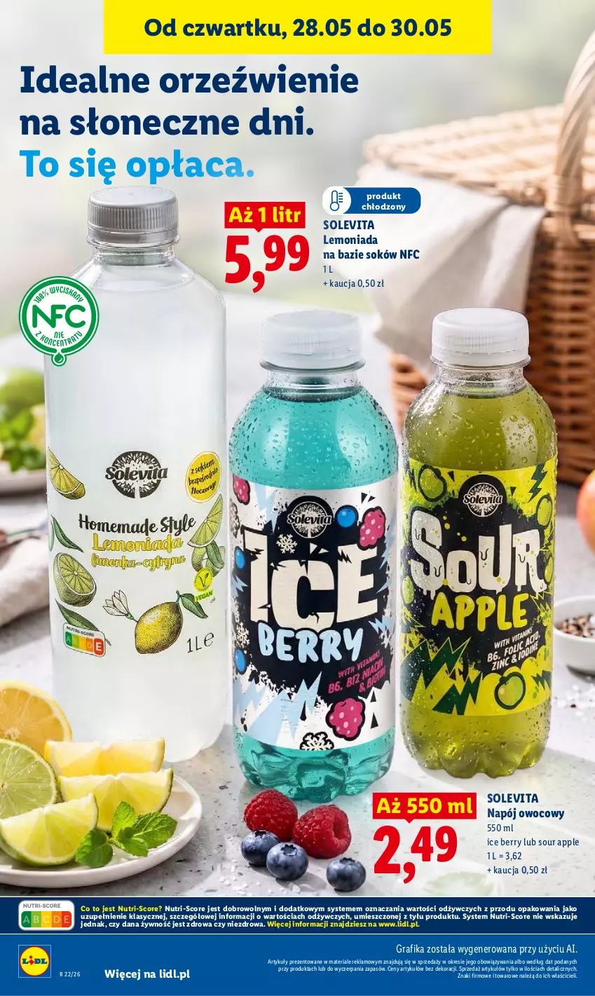 Gazetka promocyjna Lidl - Gazetka ważna od 28.05 do 30.05 - ważna 28.05 do 30.05.2026 - strona 66 - produkty: Gra, Grafika, Lemoniada, Napój, Sok
