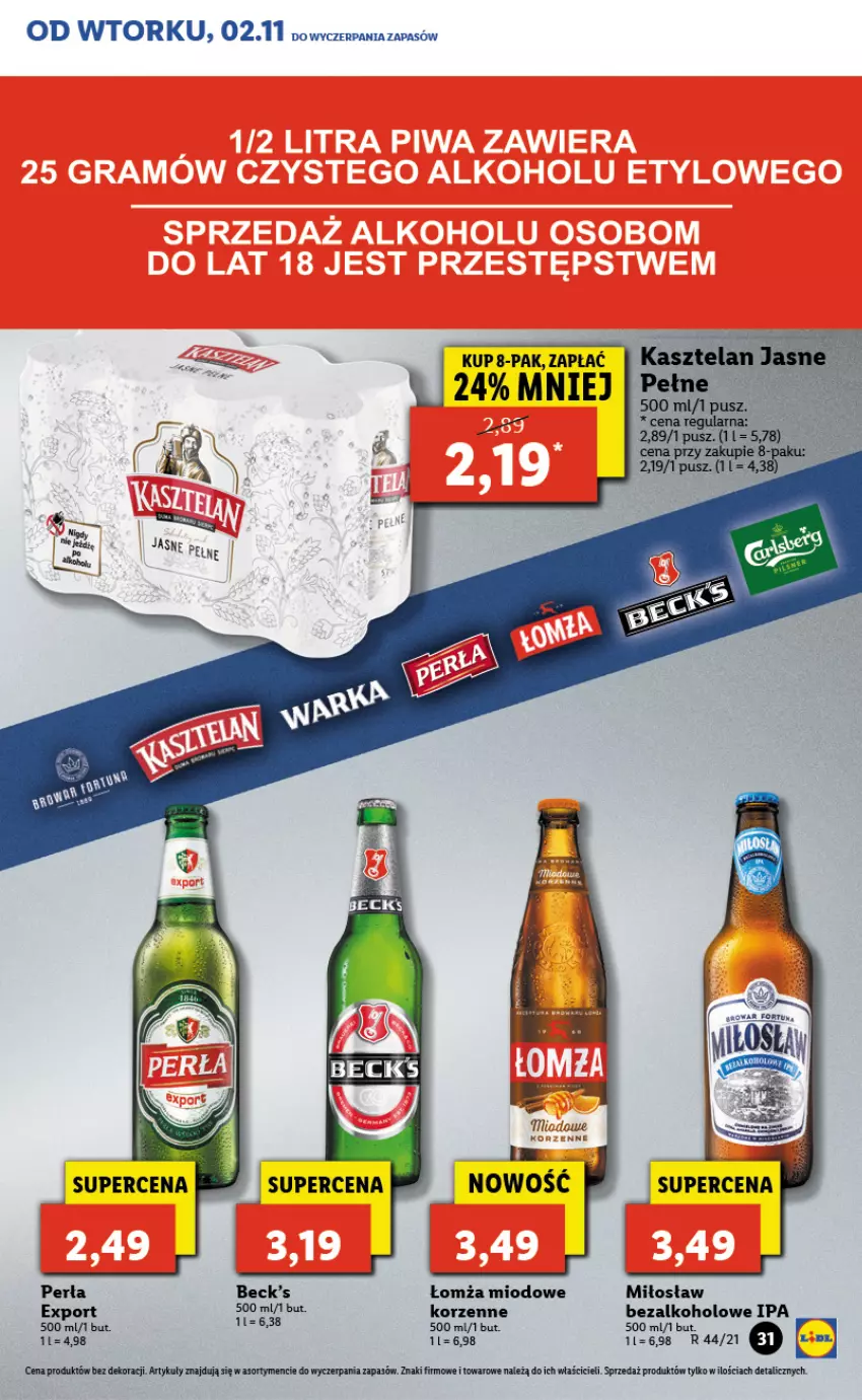 Gazetka promocyjna Lidl - GAZETKA - ważna 02.11 do 03.11.2021 - strona 31 - produkty: Fortuna, Perła, Por