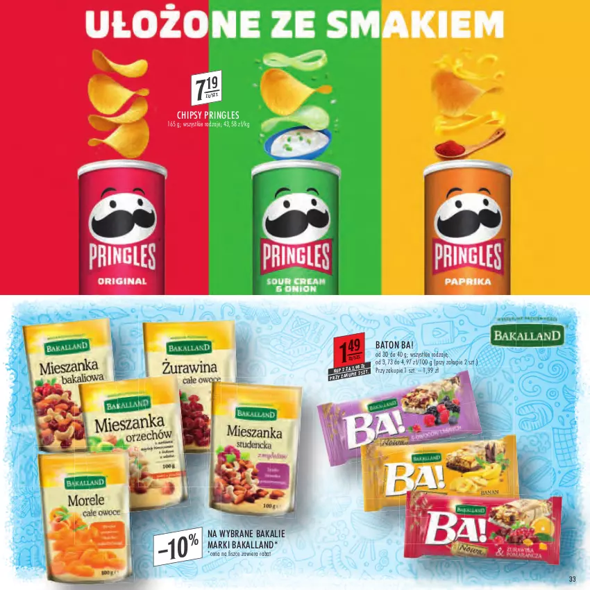 Gazetka promocyjna Stokrotka - Katalog Grill - ważna 21.04 do 04.05.2022 - strona 33 - produkty: Ba!, Bakalland, Baton, Chipsy, Pringles