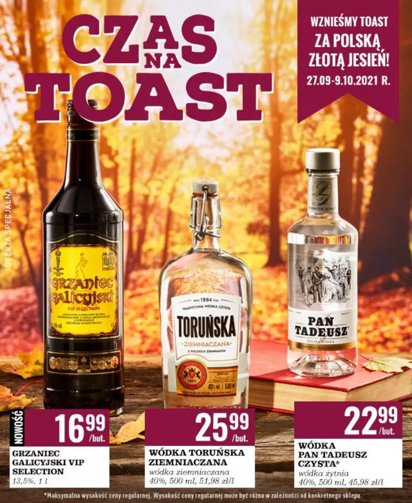 Gazetka promocyjna Biedronka - Czas na Toast - ważna 27.09 do 09.10.2021 - strona 1 - produkty: Kret, Sok, Wódka