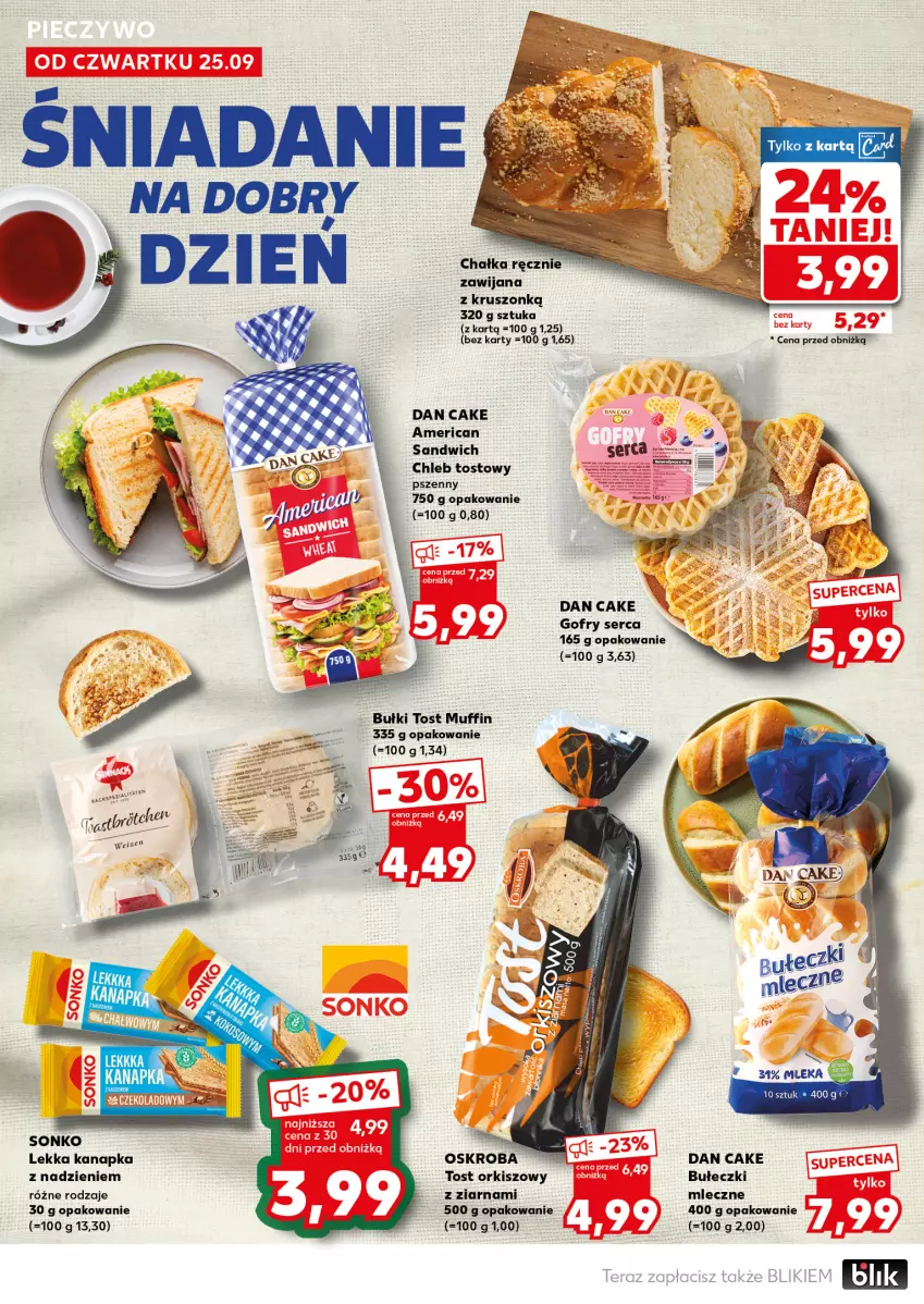 Gazetka promocyjna Kaufland - Mocny Start - ważna 29.09 do 01.10.2025 - strona 12 - produkty: Bułeczki, Chleb, Chleb tostowy, Dan Cake, Gofry, Ser, Sonko