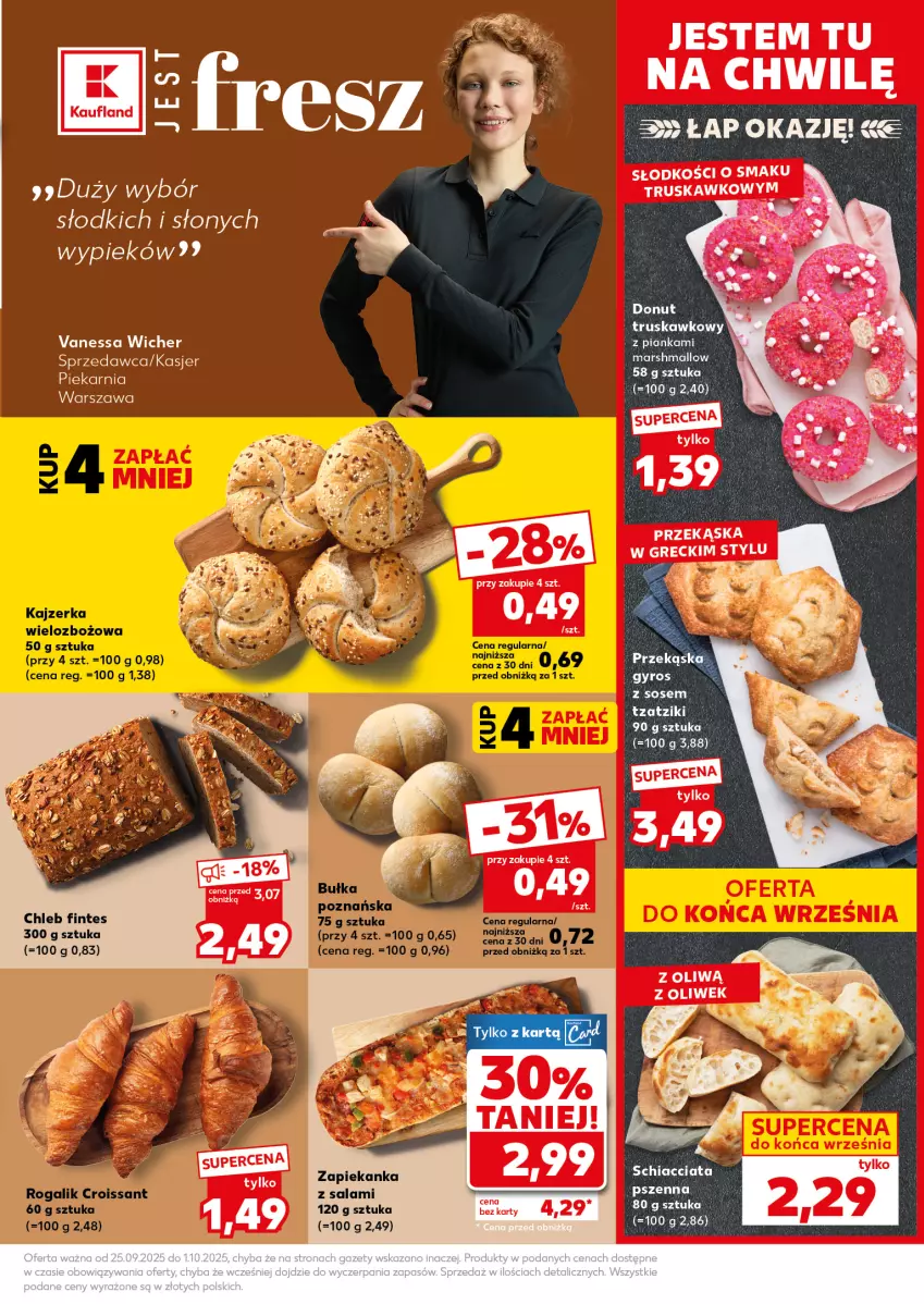 Gazetka promocyjna Kaufland - Mocny Start - ważna 29.09 do 01.10.2025 - strona 13 - produkty: Chleb, Donut, Mars, Salami, Zapiekanka