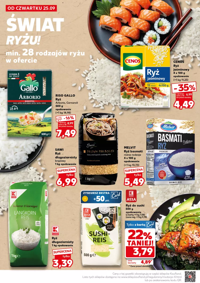 Gazetka promocyjna Kaufland - Mocny Start - ważna 29.09 do 01.10.2025 - strona 16 - produkty: Melvit, Ryż, Ryż basmati, Ryż do sushi, Sushi