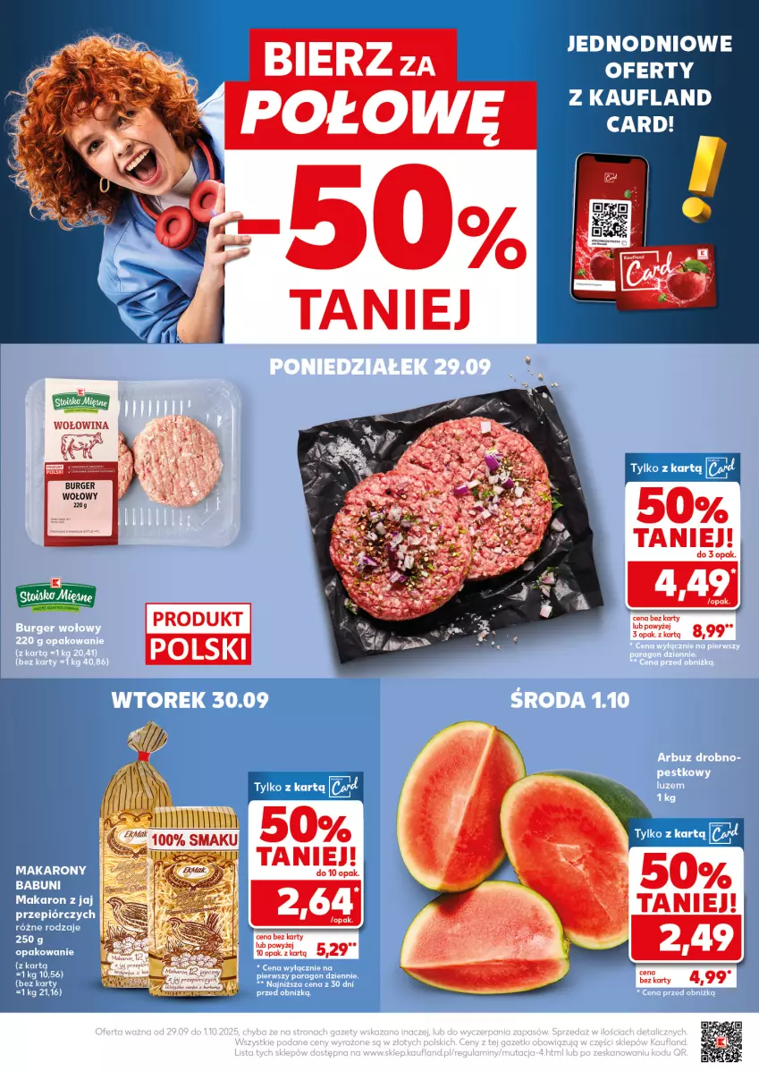 Gazetka promocyjna Kaufland - Mocny Start - ważna 29.09 do 01.10.2025 - strona 22 - produkty: Burger, Wołowina