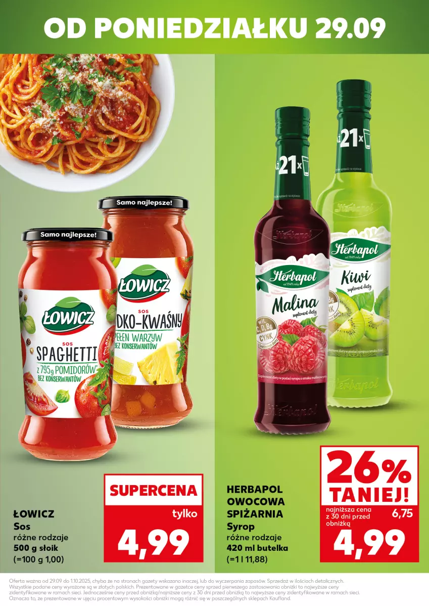 Gazetka promocyjna Kaufland - Mocny Start - ważna 29.09 do 01.10.2025 - strona 3 - produkty: Herbapol, Ser, Sos, Syrop