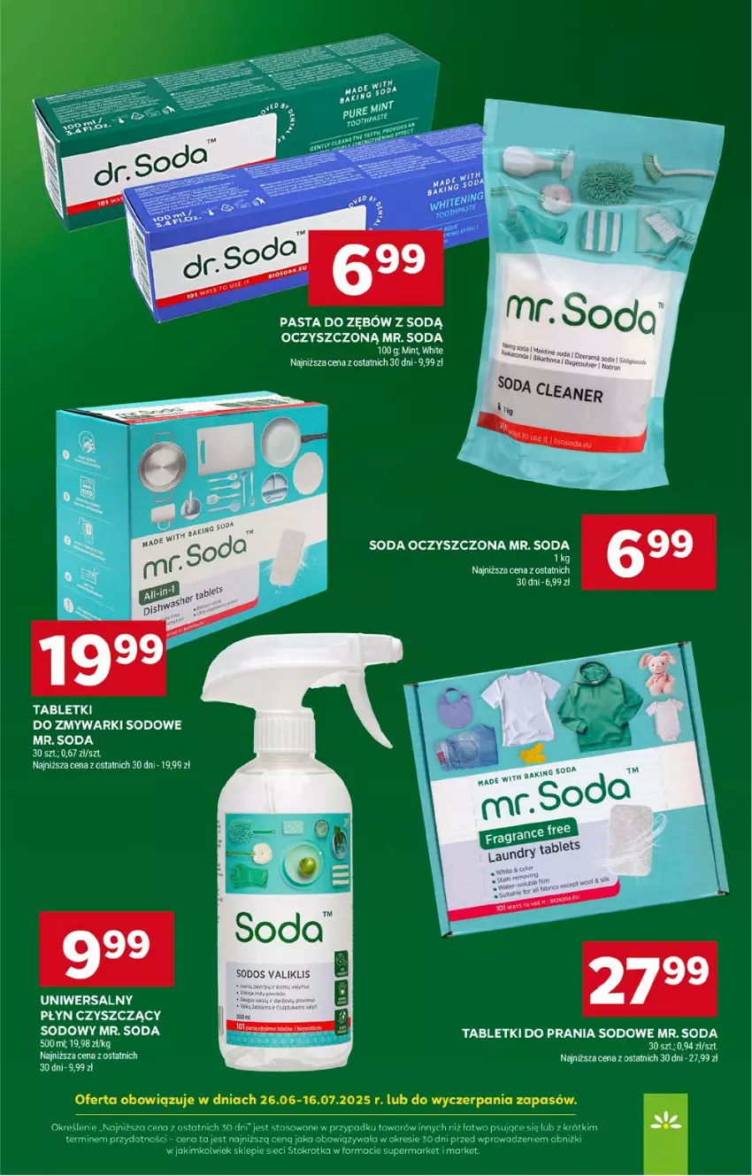 Gazetka promocyjna Stokrotka - Supermarket - ważna 26.06 do 02.07.2025 - strona 27 - produkty: Pasta do zębów, Soda oczyszczona, Tablet, Zmywarki